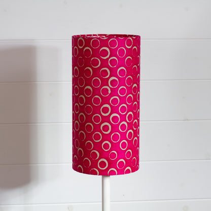 Drum Lamp Shade - B140 ~ Batik Circles Hot Pink, 15cm(diameter)