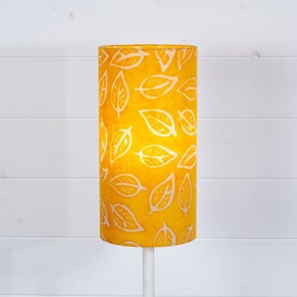 Drum Lamp Shade - B107 ~ Batik Leaf Yellow, 15cm(diameter)