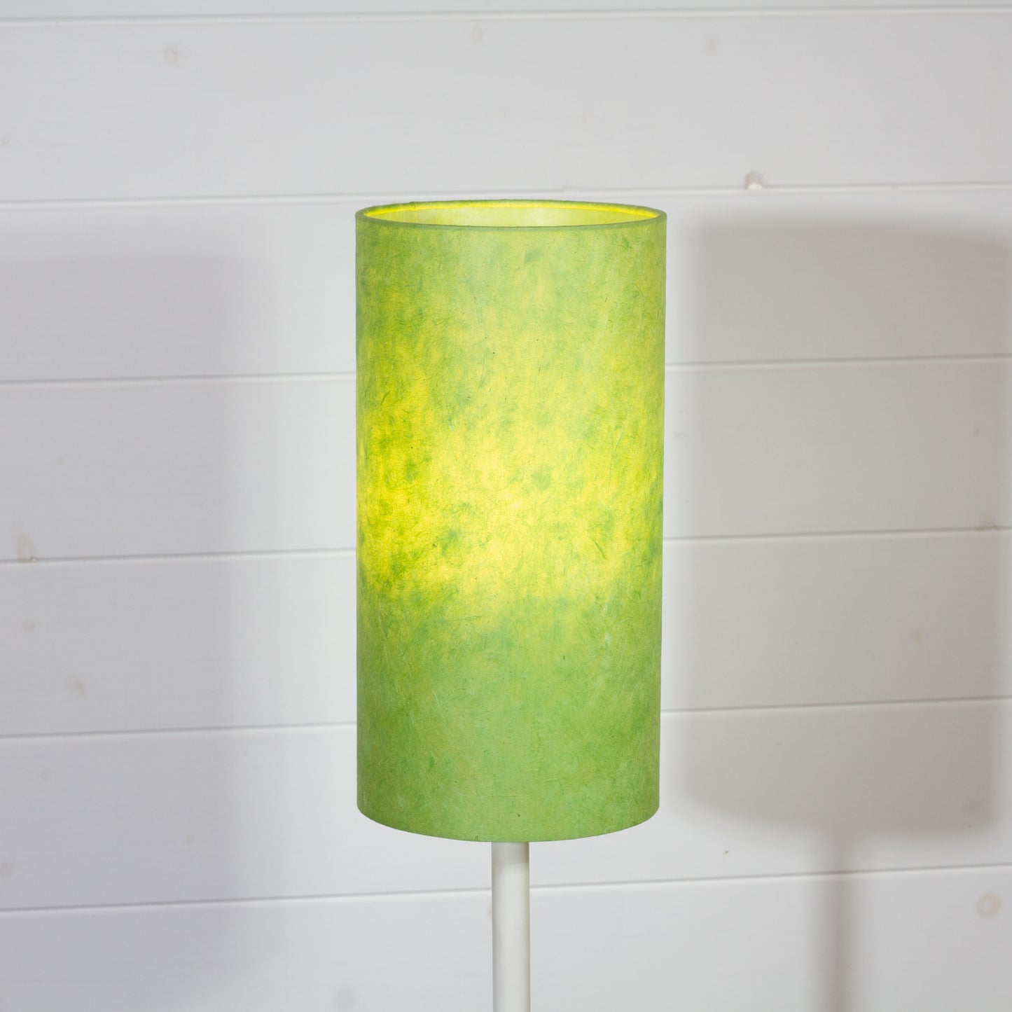 Drum Lamp Shade - P61 ~ Lime Green Lokta, 15cm(diameter)