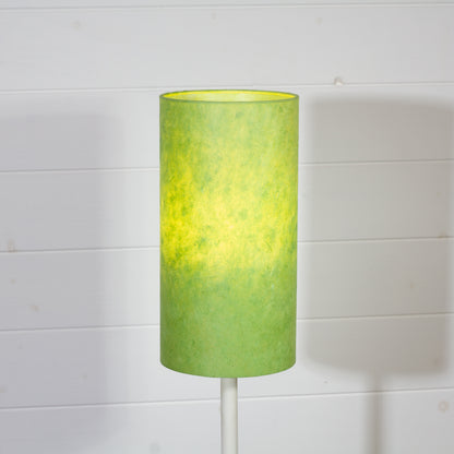Drum Lamp Shade - P61 ~ Lime Green Lokta, 15cm(diameter)