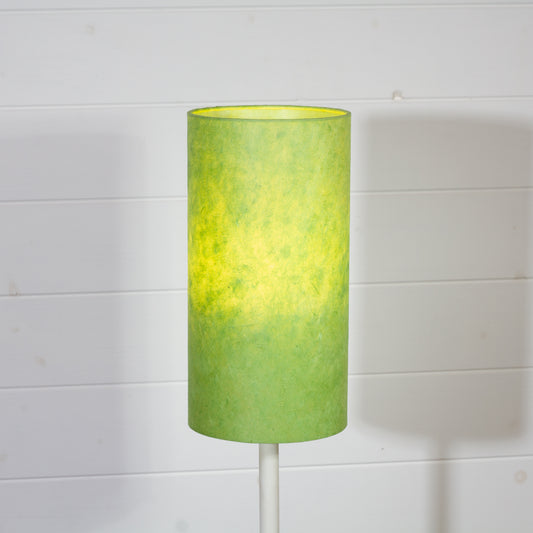Drum Lamp Shade - P61 ~ Lime Green Lokta, 15cm(diameter)