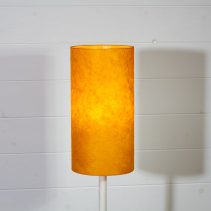 Drum Lamp Shade - P62 - Yellow Lokta, 15cm(diameter)