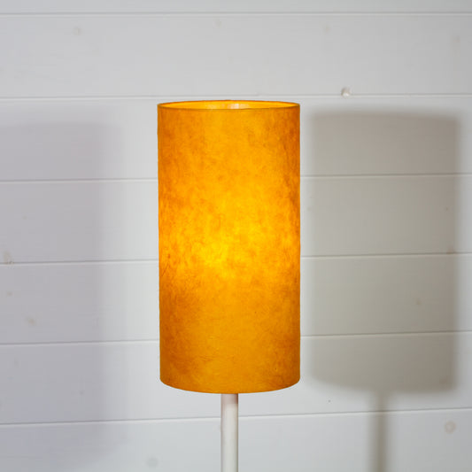 Drum Lamp Shade - P62 - Yellow Lokta, 15cm(diameter)