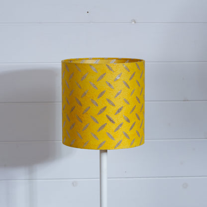 Drum Lamp Shade - P89 ~ Batik Tread Plate Yellow, 20cm(d) x 20cm(h)