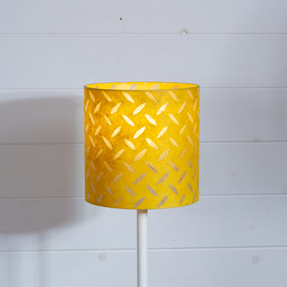 Drum Lamp Shade - P89 ~ Batik Tread Plate Yellow, 20cm(d) x 20cm(h)