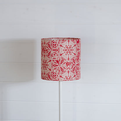 Drum Lamp Shade - B137 ~ Butterfly Kaleidoscope Red, 20cm(d) x 20cm(h)