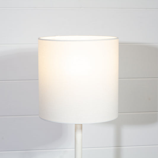 Drum Lamp Shade - F165 ~ Cream Linen, 20cm(d) x 20cm(h)
