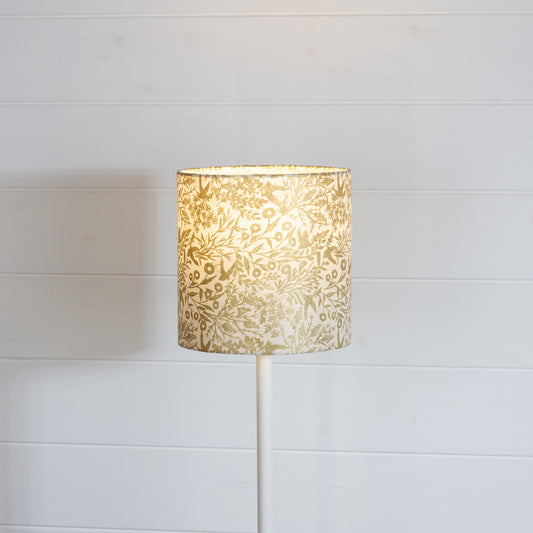 Drum Lamp Shade - B135 ~ Gold Birds, 20cm(d) x 20cm(h)