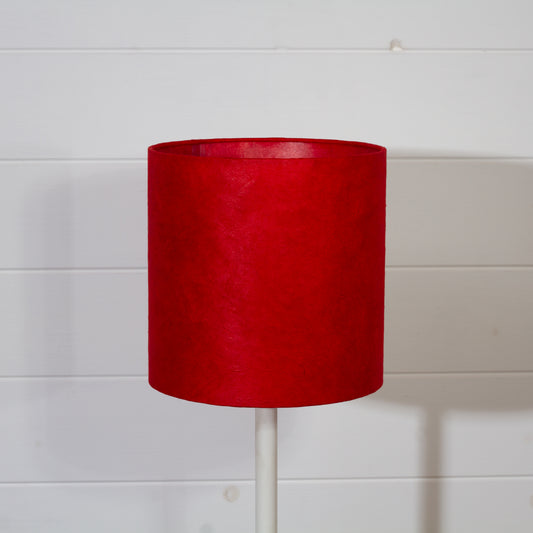 Drum Lamp Shade - P60 - Red Lokta, 20cm(d) x 20cm(h)