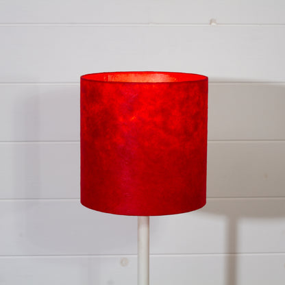 Drum Lamp Shade - P60 - Red Lokta, 20cm(d) x 20cm(h)
