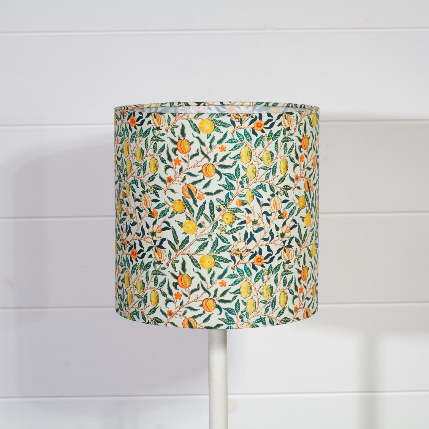 Drum Lamp Shade - F110 ~ William Morris Fruits, 20cm(d) x 20cm(h)