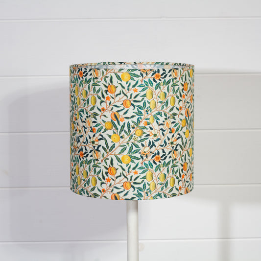Drum Lamp Shade - F110 ~ William Morris Fruits, 20cm(d) x 20cm(h)