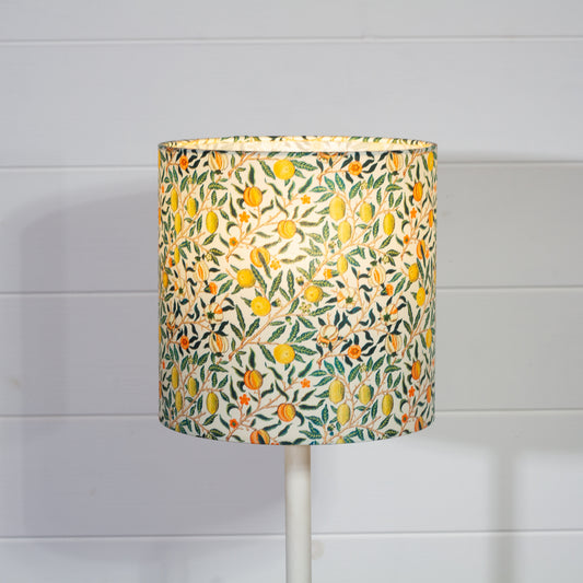 Drum Lamp Shade - F110 ~ William Morris Fruits, 20cm(d) x 20cm(h)