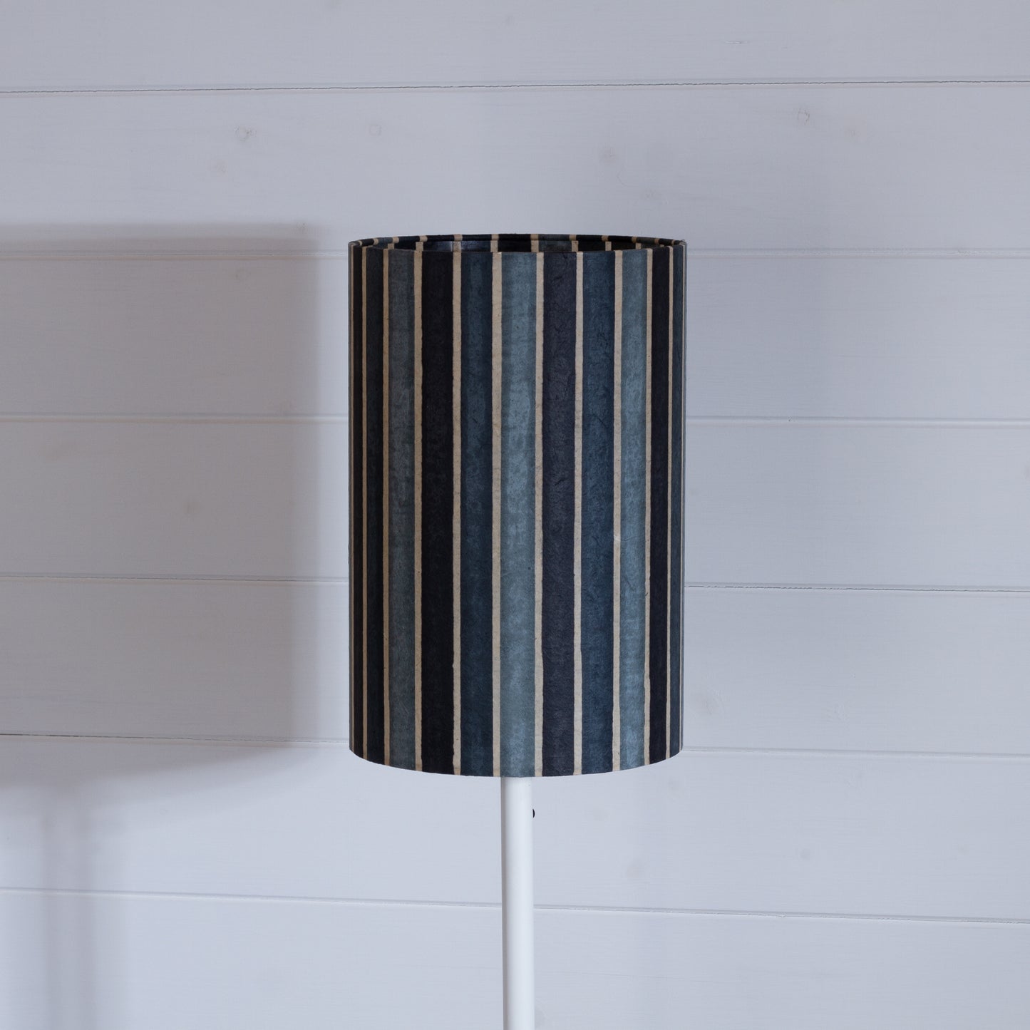 Drum Lamp Shade - P08 - Batik Stripes Grey, 20cm(d) x 30cm(h)