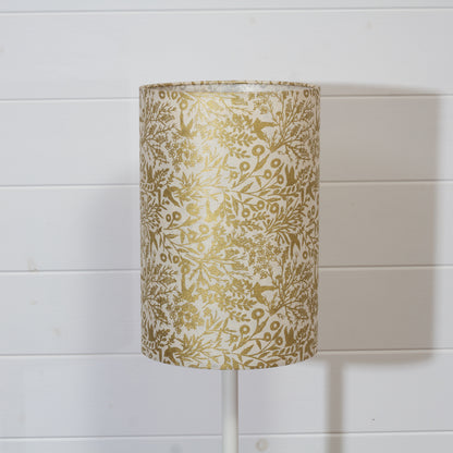 Drum Lamp Shade - B135 ~ Gold Birds, 20cm(d) x 30cm(h)