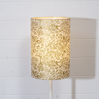 Drum Lamp Shade - B135 ~ Gold Birds, 20cm(d) x 30cm(h)
