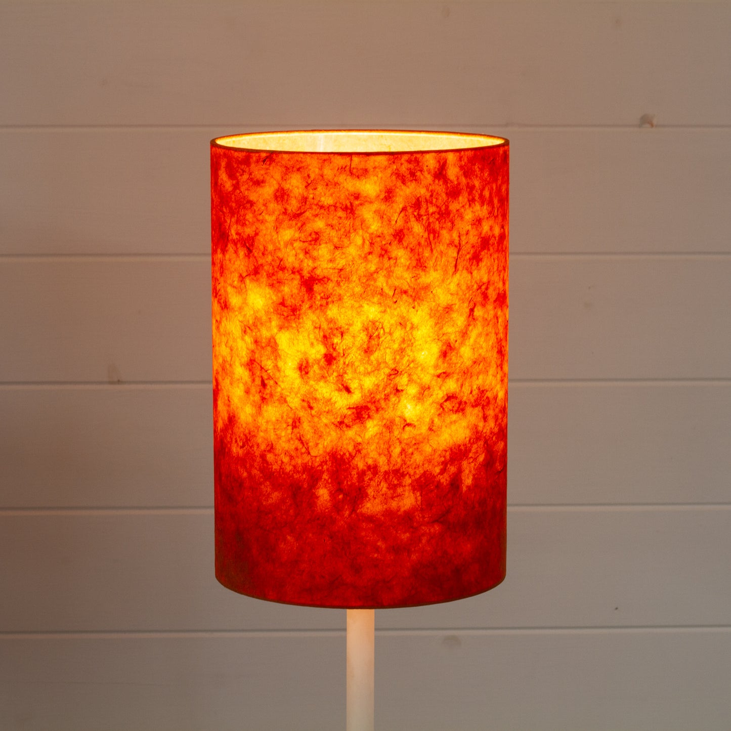 Drum Lamp Shade - P63 - Terracotta Lokta, 20cm(d) x 30cm(h)