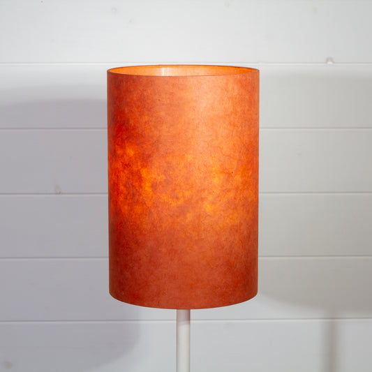 Drum Lamp Shade - P63 - Terracotta Lokta, 20cm(d) x 30cm(h)