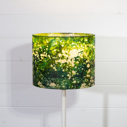 Drum Lamp Shade - B114 ~ Batik Canopy Greens, 25cm x 20cm