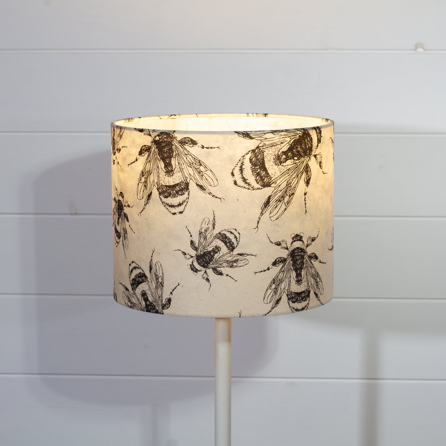 Drum Lamp Shade - P42 - Bees Screen Print, 25cm x 20cm