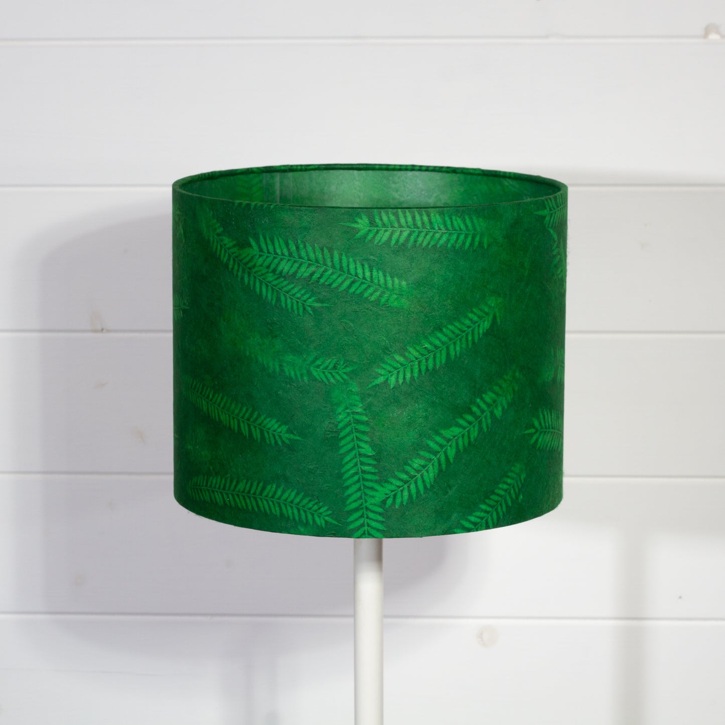 Drum Lamp Shade - P27 Green Fern, 25cm x 20cm