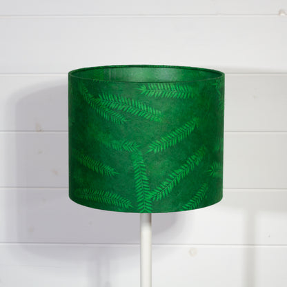 Drum Lamp Shade - P27 Green Fern, 25cm x 20cm