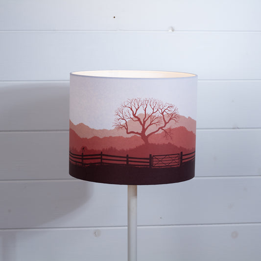 Landscape Gate Print Drum Lamp Shade 25cm(d) x 20cm(h) - 9 Colour Options