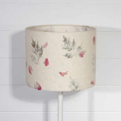Drum Lamp Shade - B142 ~ Leaves and Flowers, 25cm x 20cm