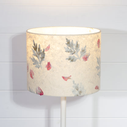 Drum Lamp Shade - B142 ~ Leaves and Flowers, 25cm x 20cm