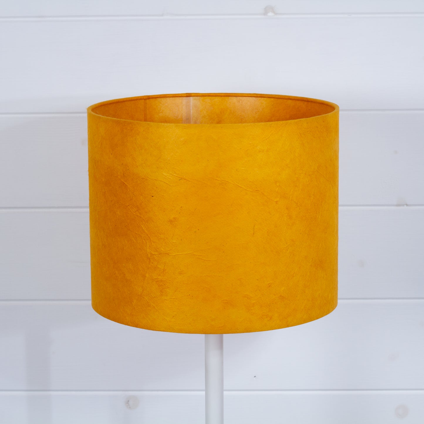 Drum Lamp Shade - P62 - Yellow Lokta, 25cm x 20cm
