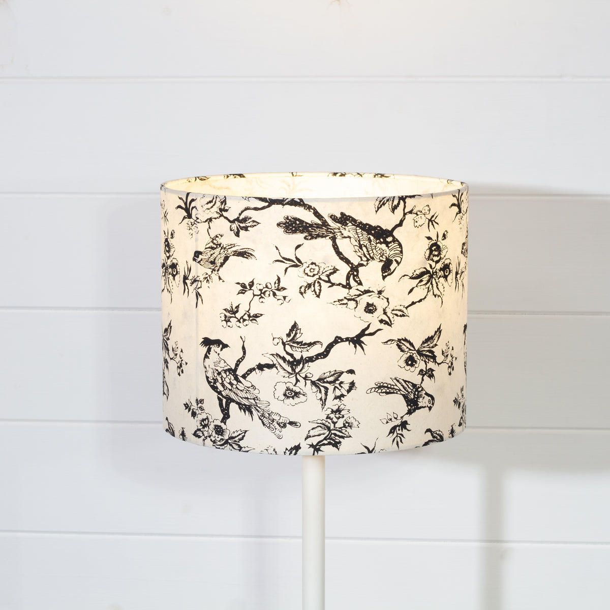 Drum Lamp Shade - P41 - Oriental Birds, 25cm x 20cm