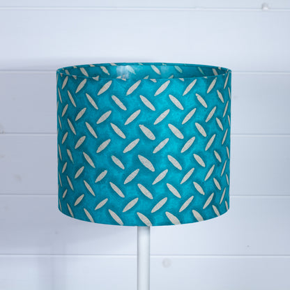 Drum Lamp Shade - P15 - Batik Tread Plate Mint Green, 25cm x 20cm