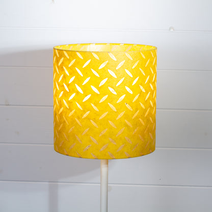 Drum Lamp Shade - P89 ~ Batik Tread Plate Yellow, 25cm x 25cm