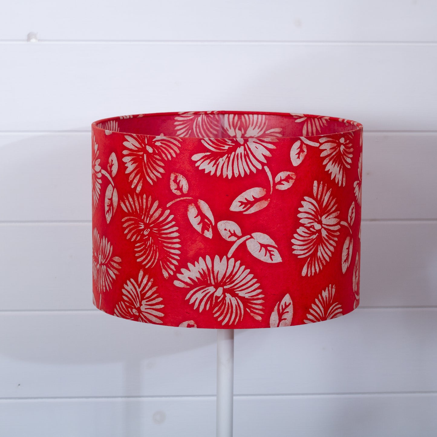 Drum Lamp Shades B118 ~ 30cm(d) x 20cm(h) ~ Batik Peony Red