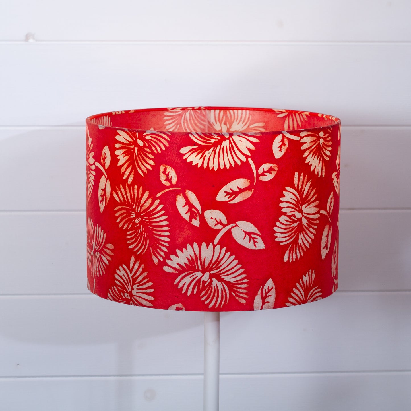 Drum Lamp Shades B118 ~ 30cm(d) x 20cm(h) ~ Batik Peony Red