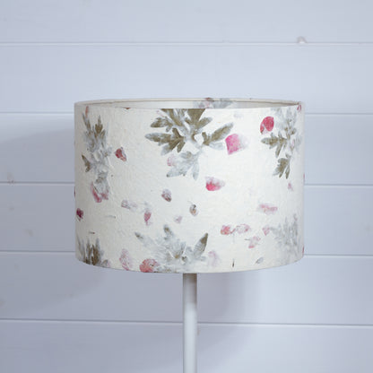 Drum Lamp Shade - B142 ~ Leaves and Flowers, 30cm(d) x 20cm(h)