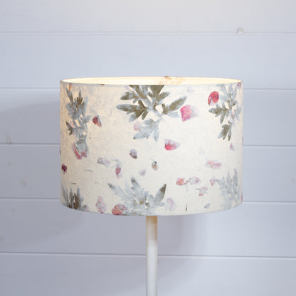 Drum Lamp Shade - B142 ~ Leaves and Flowers, 30cm(d) x 20cm(h)