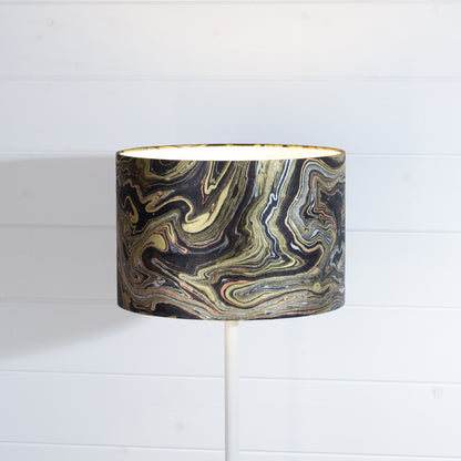 Drum Lamp Shade - B132 ~ Metallic Marble, 30cm(d) x 20cm(h)