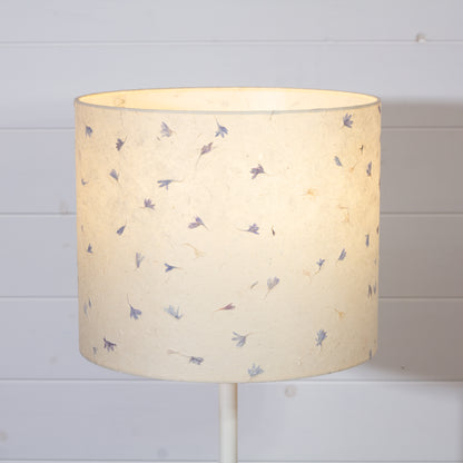 Drum Lamp Shade - P34 - Cornflower Petals, 30cm(d) x 25cm(h)