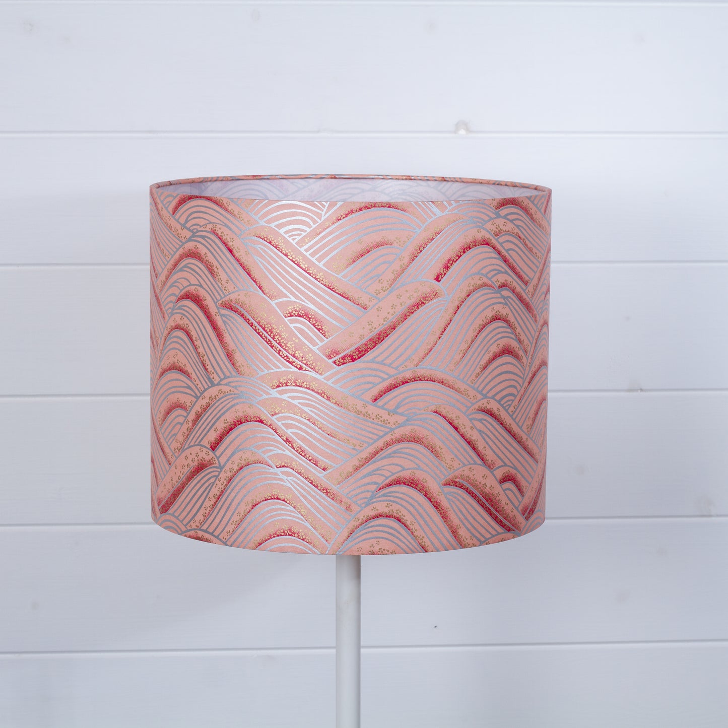 Drum Lamp Shade - W09 ~ Peach Hills, 30cm(d) x 25cm(h)