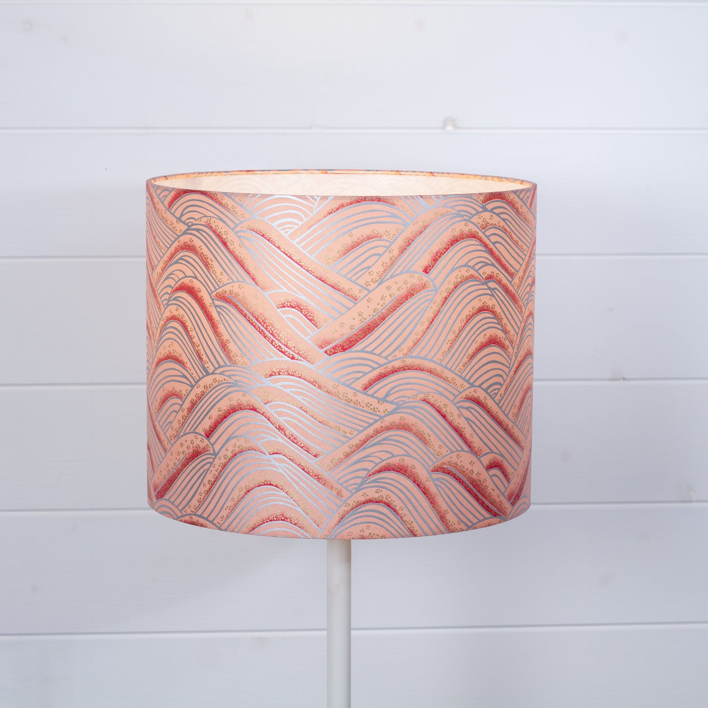 Drum Lamp Shade - W09 ~ Peach Hills, 30cm(d) x 25cm(h)