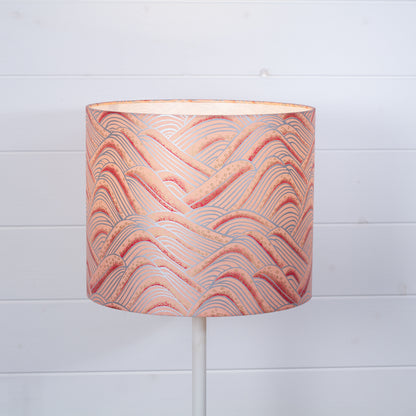 Drum Lamp Shade - W09 ~ Peach Hills, 30cm(d) x 25cm(h)