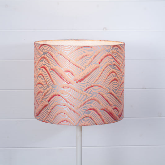 Drum Lamp Shade - W09 ~ Peach Hills, 30cm(d) x 25cm(h)