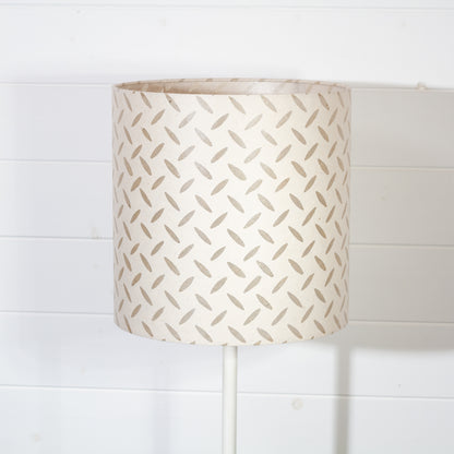 Drum Lamp Shade - P10 - Batik Tread Plate Natural, 30cm(d) x 30cm(h)