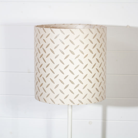 Drum Lamp Shade - P10 - Batik Tread Plate Natural, 30cm(d) x 30cm(h)