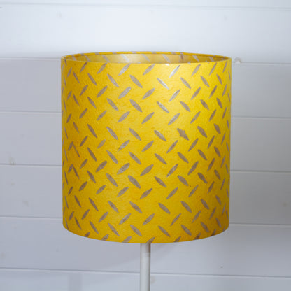 Drum Lamp Shade - P89 ~ Batik Tread Plate Yellow, 30cm(d) x 30cm(h)