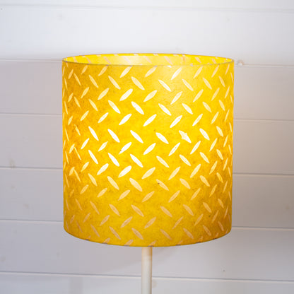 Drum Lamp Shade - P89 ~ Batik Tread Plate Yellow, 30cm(d) x 30cm(h)