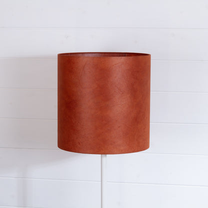 Drum Lamp Shade - P63 - Terracotta Lokta, 30cm(d) x 30cm(h)