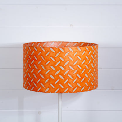 Drum Lamp Shade - P91 - Batik Tread Plate Orange, 35cm(d) x 20cm(h)