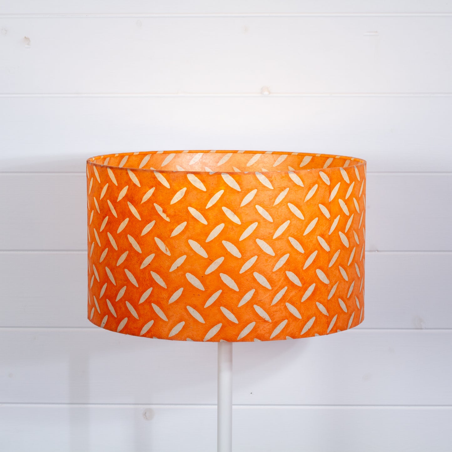 Drum Lamp Shade - P91 - Batik Tread Plate Orange, 35cm(d) x 20cm(h)